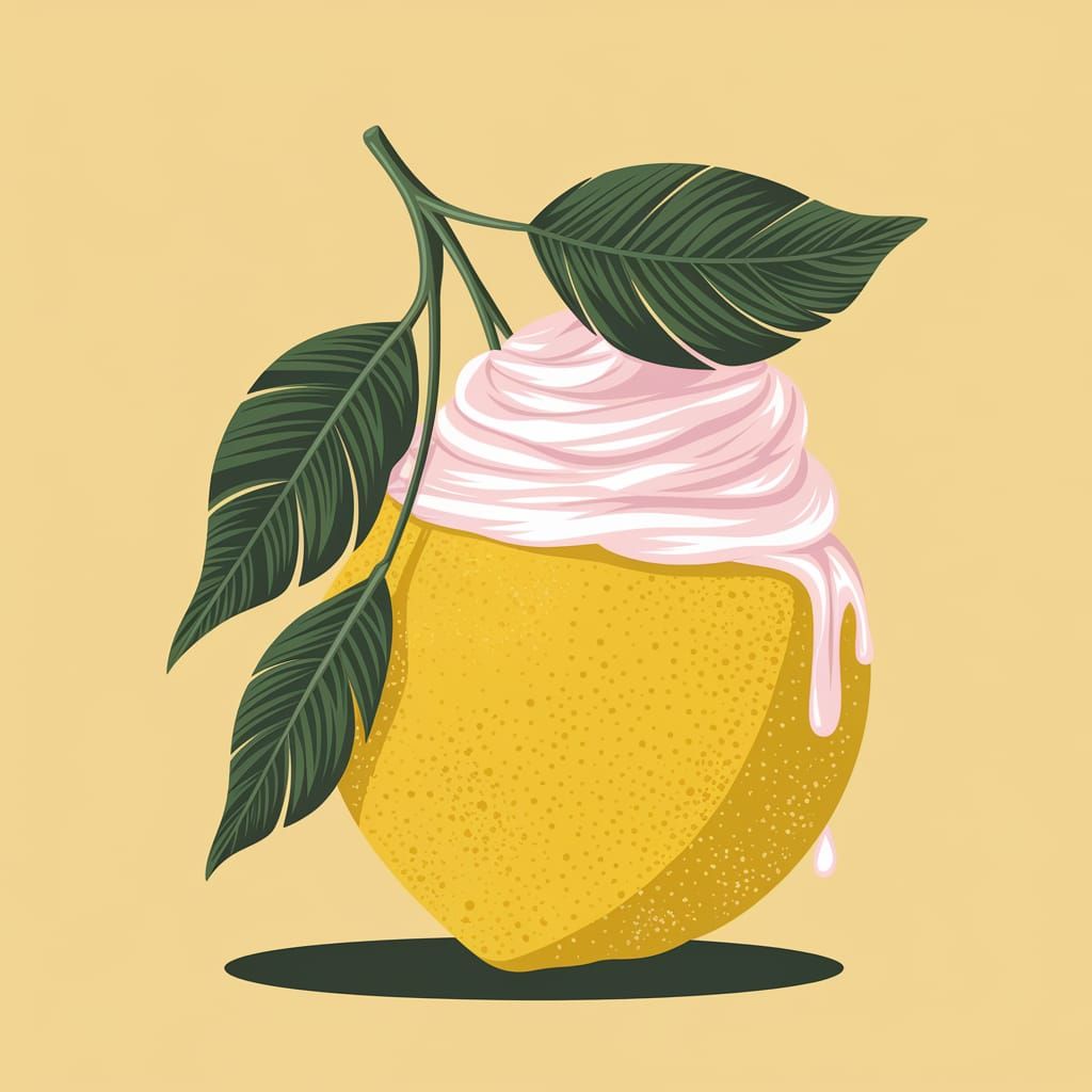 Spring Cream Monster with Abstract Texture