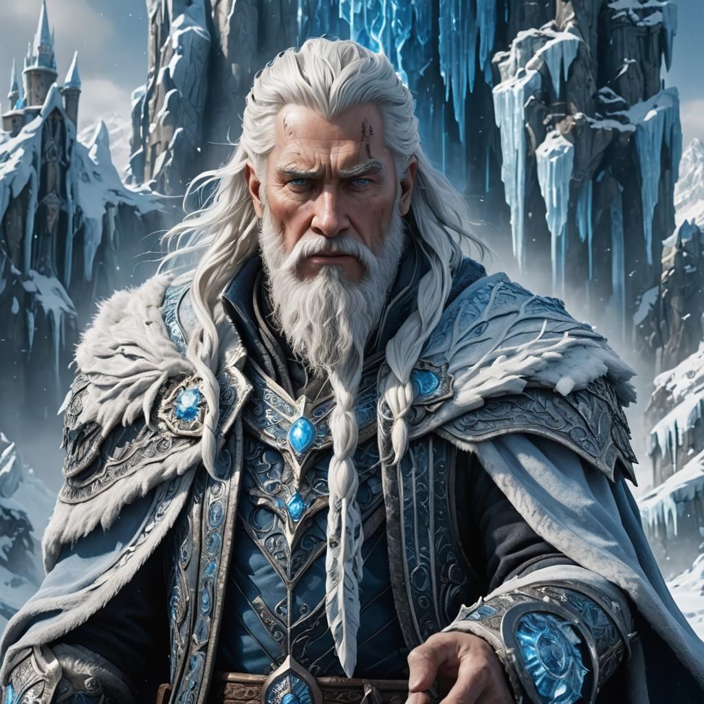 Lord of the Ice Kingdom: Detailed Digital Painting