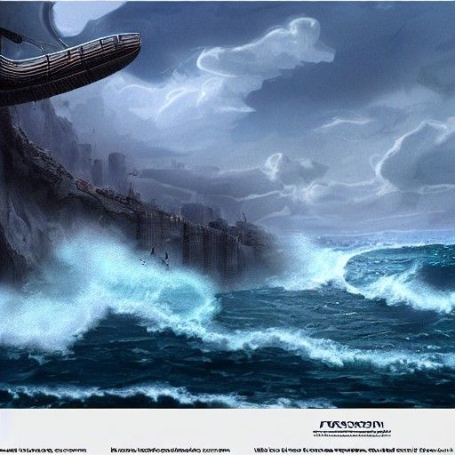 Cinematic Matte Painting of Poseidon