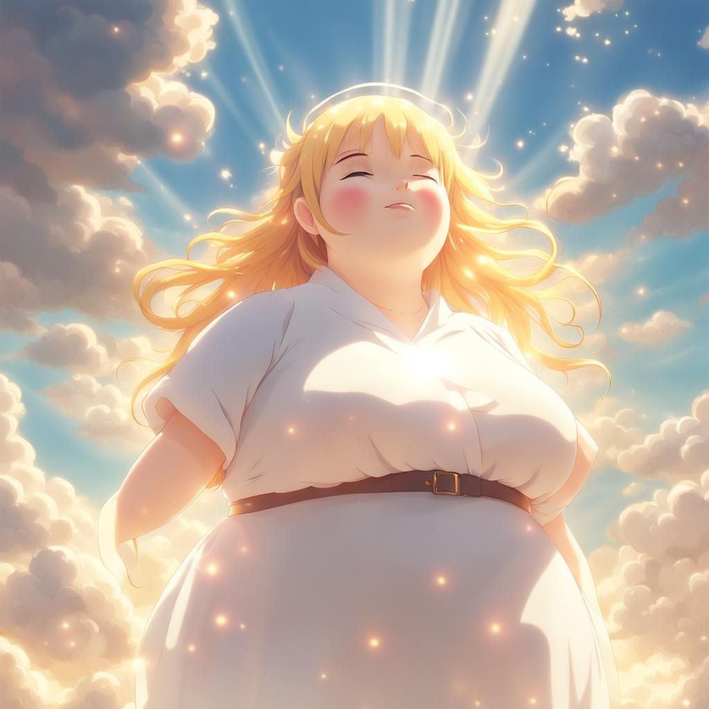 Anime Girl in Divine Sunshine