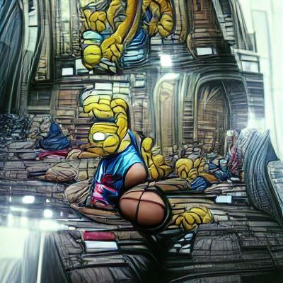 Simpson in Comic Book Art Style