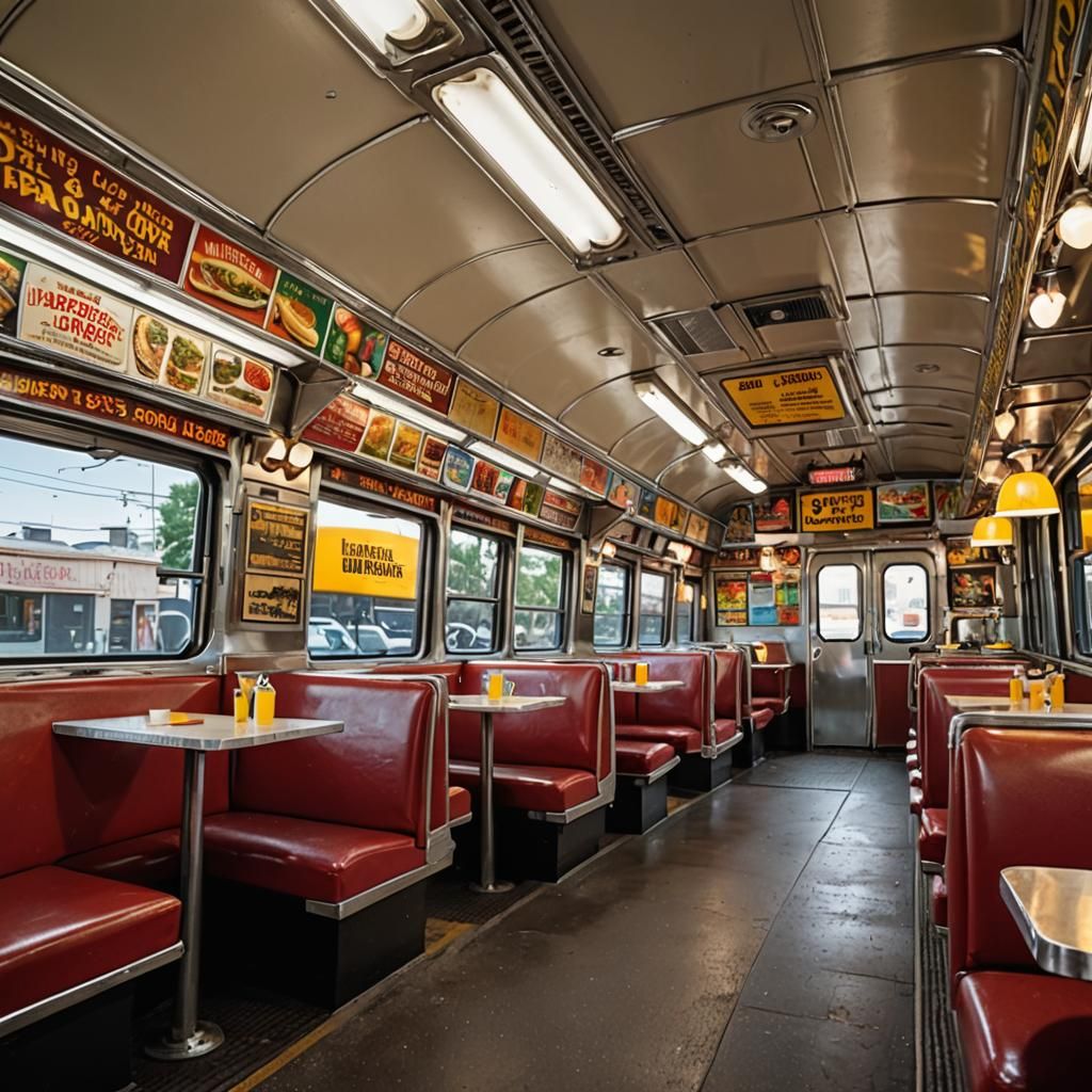 Hamburger and Taco Dining Car Concept