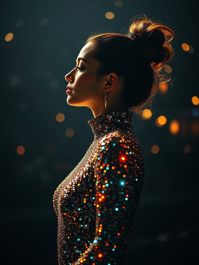 Sequin Goddess in Double Exposure Glory