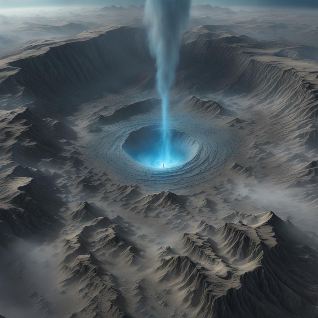 Barren Planet Implosion into Luminescent Vortex