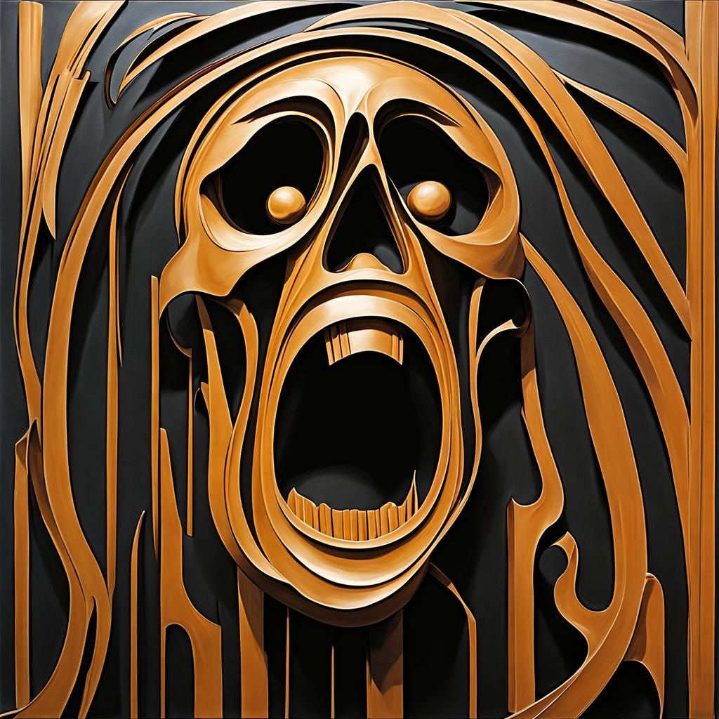 The Scream in Albert Paley Sculpture Style