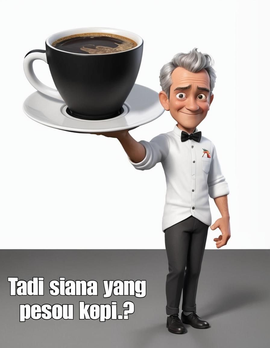 Unique 3D Style Caricature with Bright Background