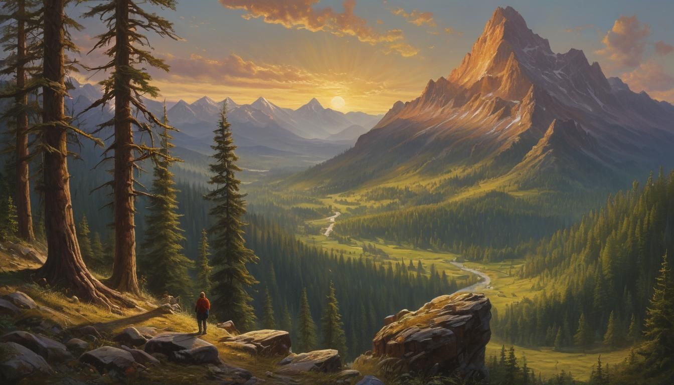 Mystical Forest: Fantasy Landscape Oil Painting