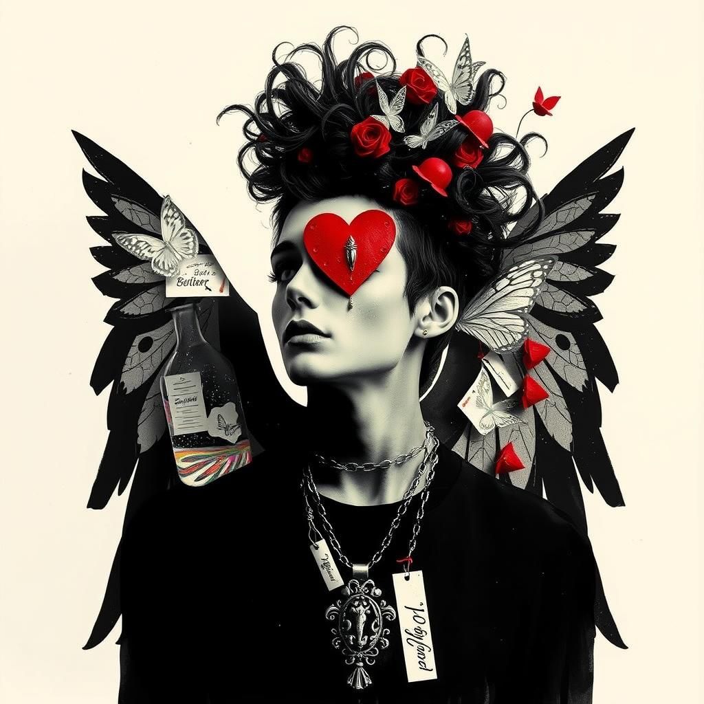 Gothic Creature with Rainbow Gas, in Van Gogh Style