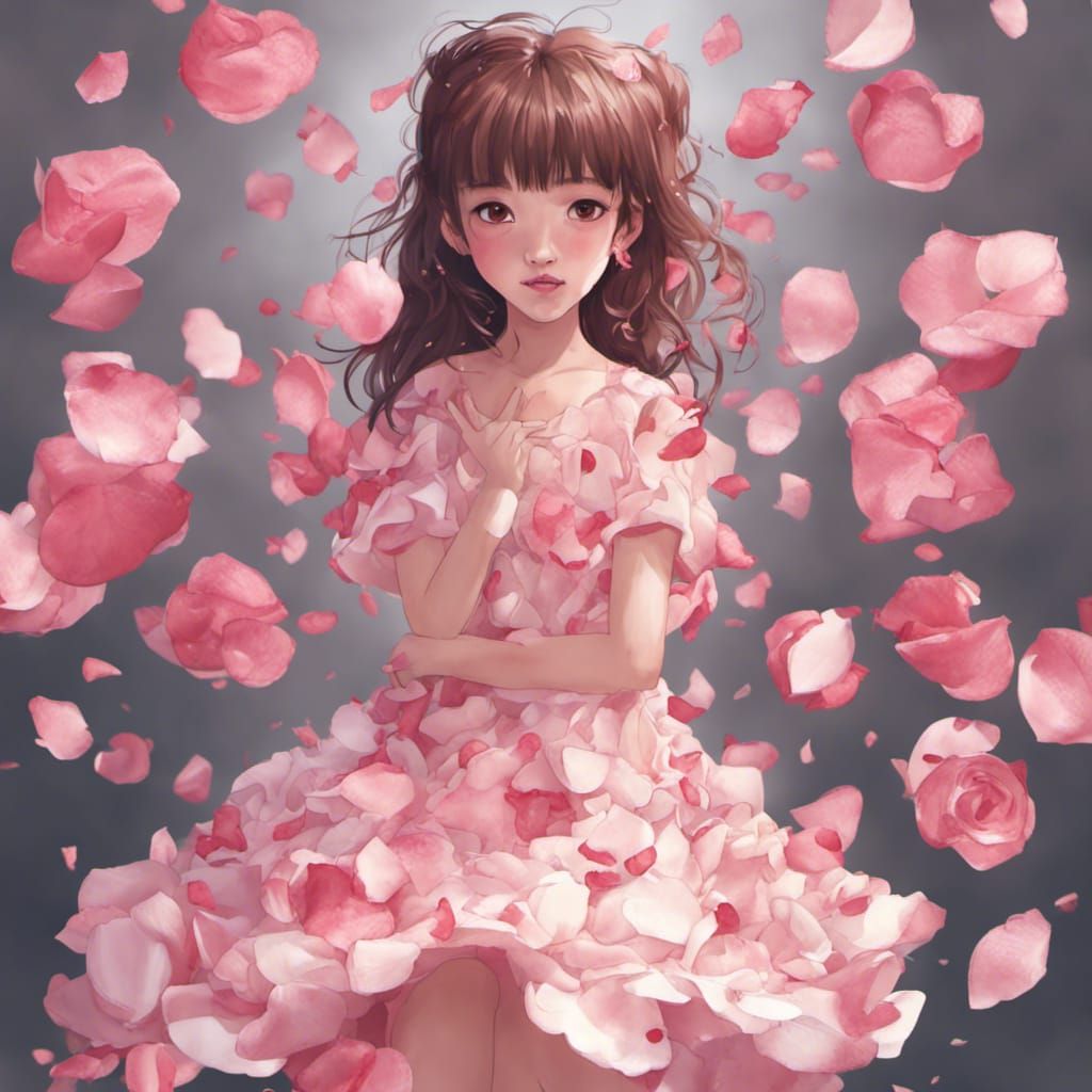 Rose petals dress