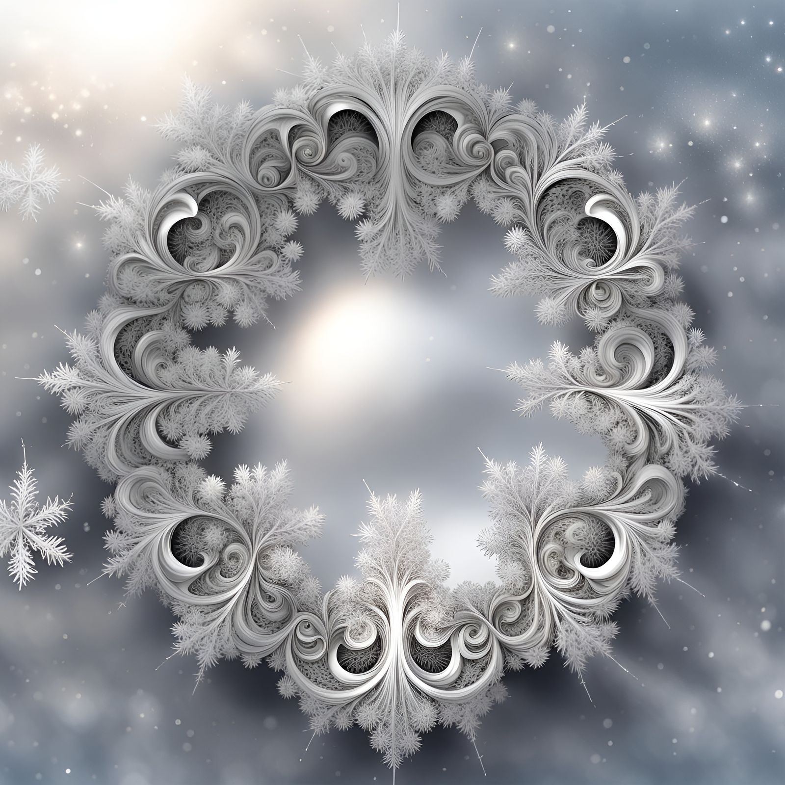 Fractal Christmas wreath