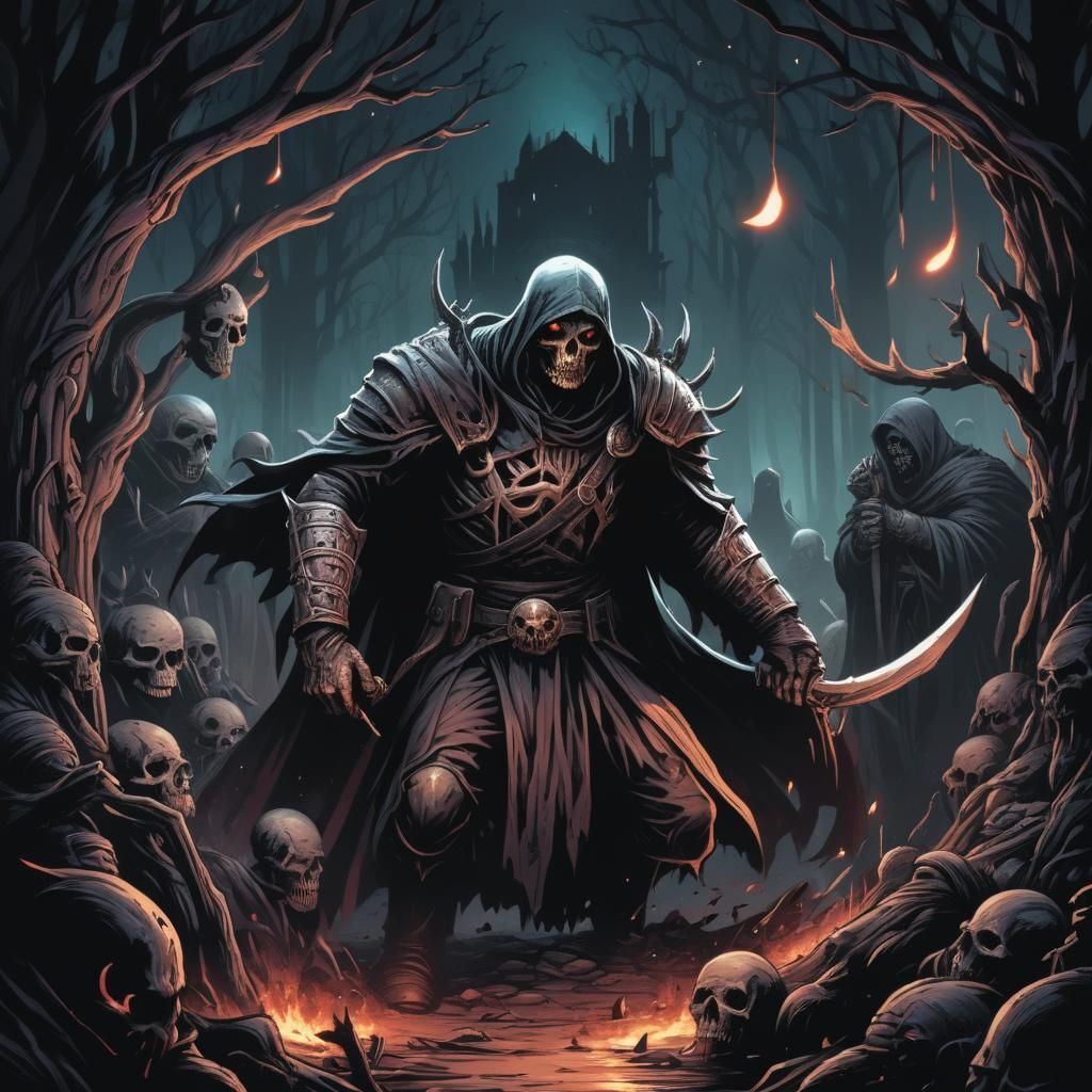 Grimdark Scene Inspired by Visionary Artists