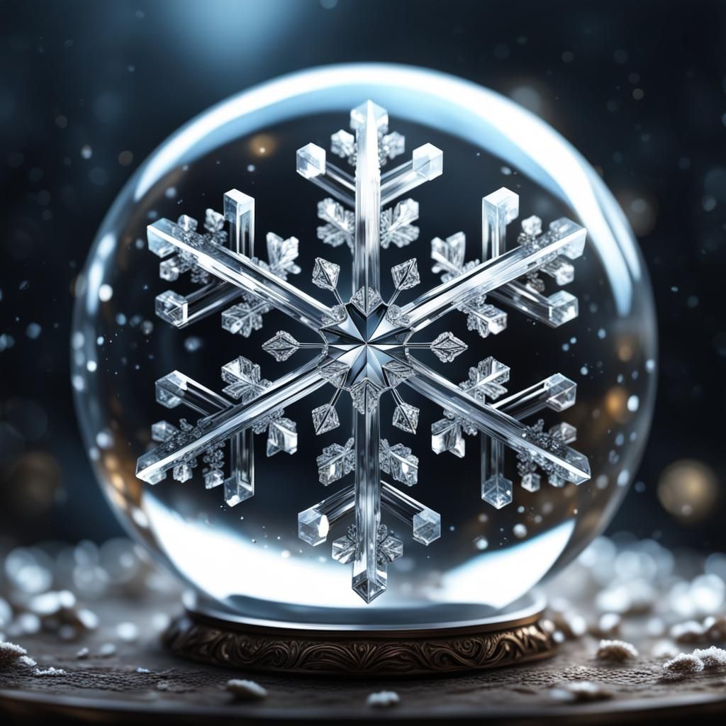 Diamond Snowflake Ornament: Digital Matte Painting