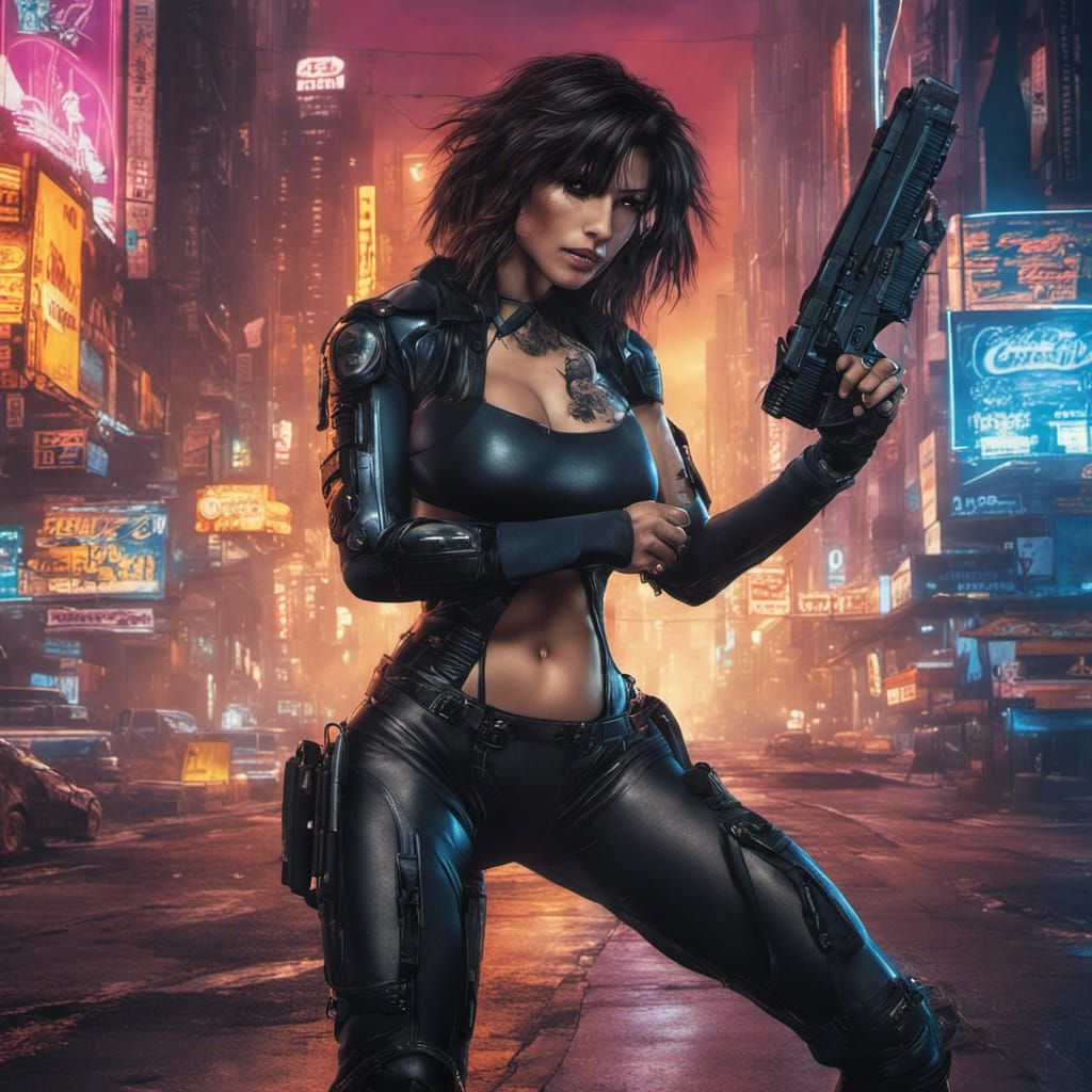 Cyberpunk Fusion: Gina Gershon, Motoko, and Priss Asagiri