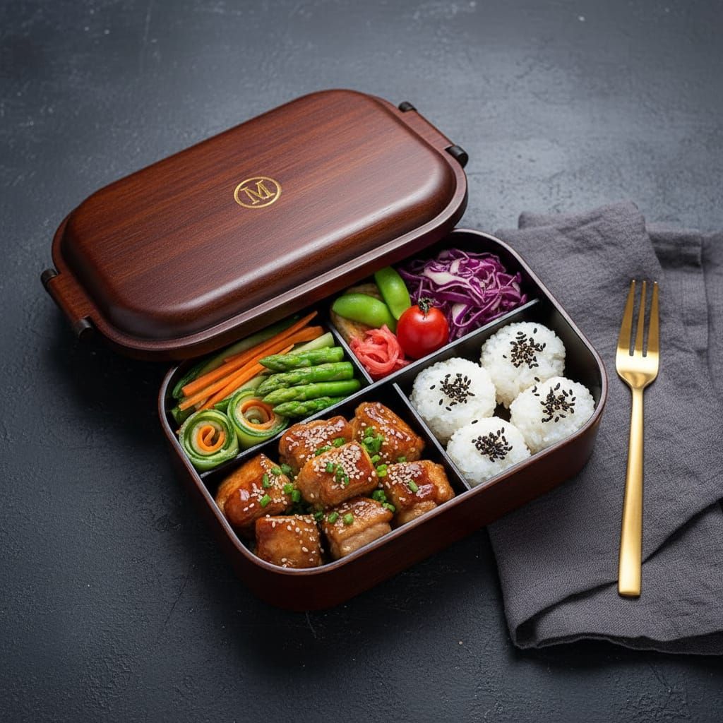 Exquisite Bento Box Photography in Minimalist Japanese Style