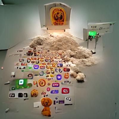Internet Chaos: Mixed Media Art