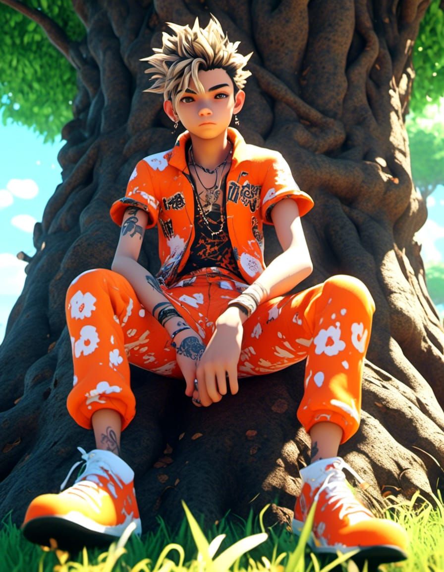 Relaxing under a tree 3 🌳