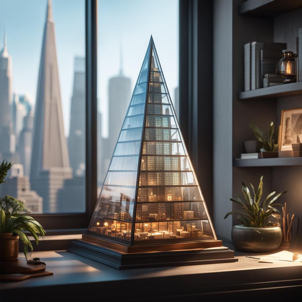 Miniature Transamerica Pyramid: 3D Game Cinematic