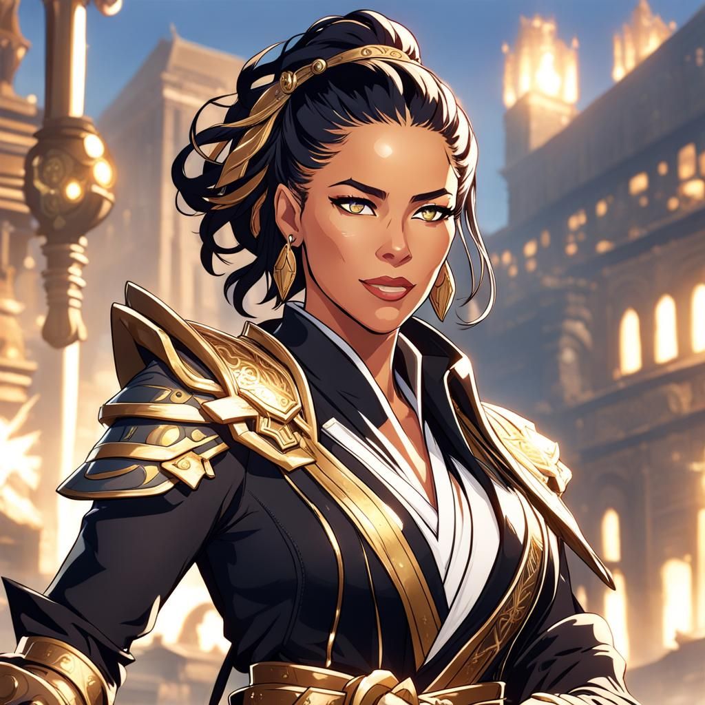 Woman in Genshin Impact Style