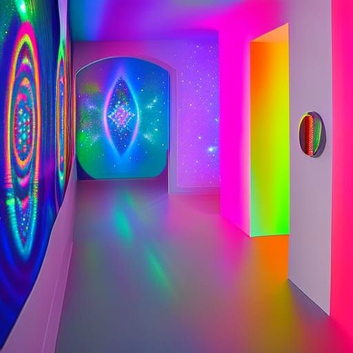 transcendental holographic psychotropic wonderland with purp...