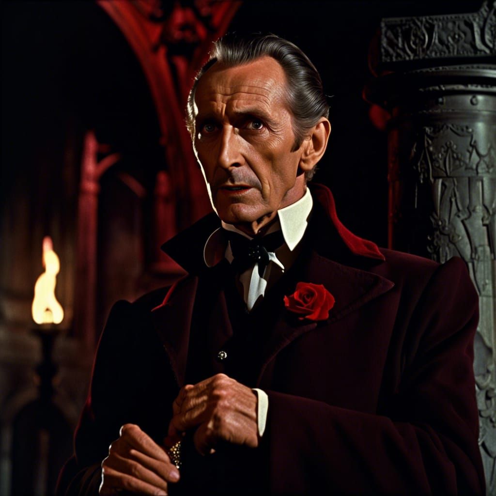 Peter Cushing as Van Helsing in Hammer Horror Film