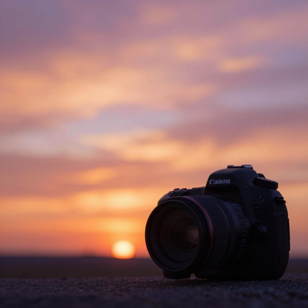 Breathtaking Sunset Over Serene Landscape with Golden Hour G...