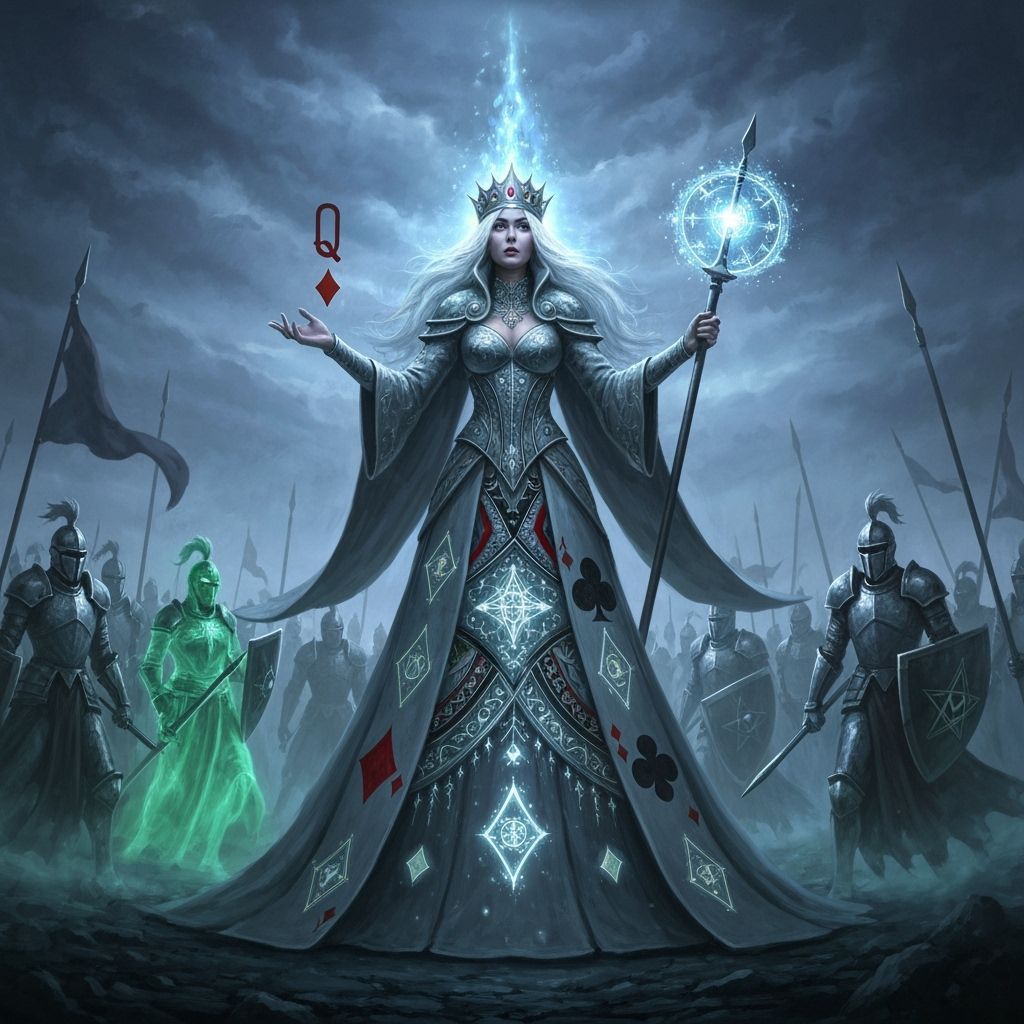 Queen of Diamonds Sorceress Commands Spectral Knights