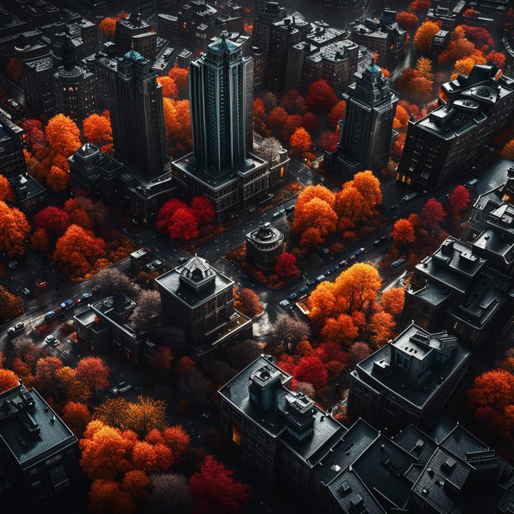 Megapolis Timelapse: Seasons Change in Noir Style