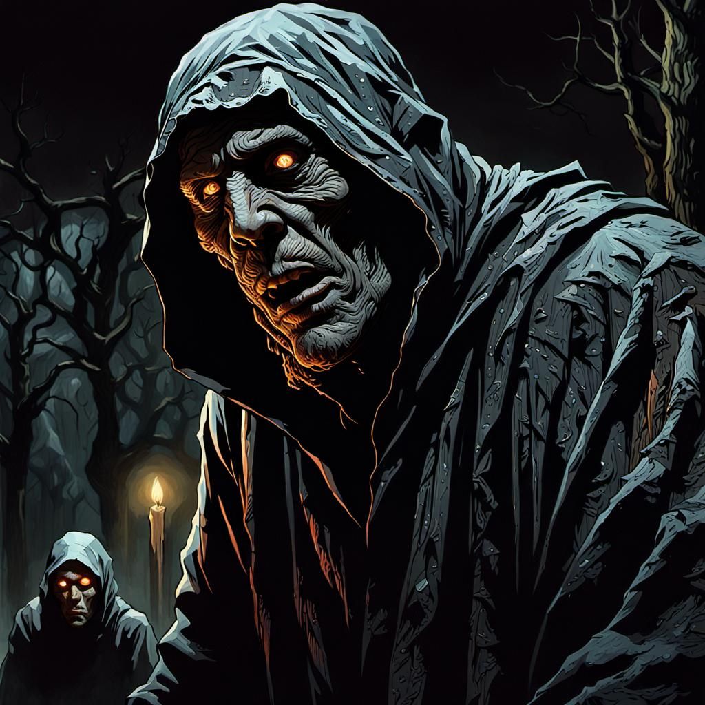 Nightmarish Figure in Dark Fantasy Style