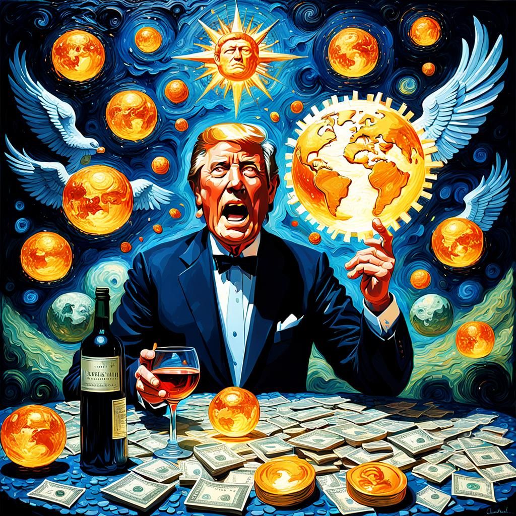 Irate Investor Portrait in Impasto Style