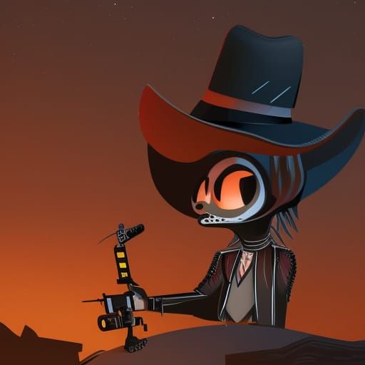 Hazbin Hotel Star Wars Cowboy Bounty Hunter