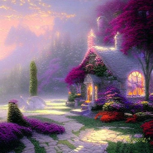 Ethereal White Fantasy Scene in Luminist Style