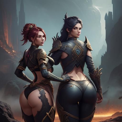 Detailed Matte Painting of a Fantasy Woman