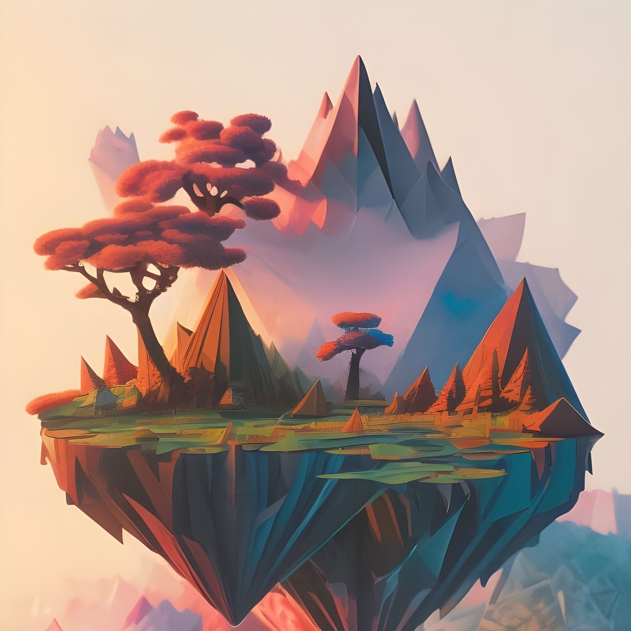 Exquisite Origami Landscape Inspired by Japanese Art