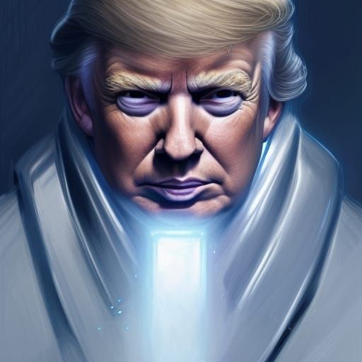 Donald Trump as Jedi Knight, Hyperdetailed Portrait