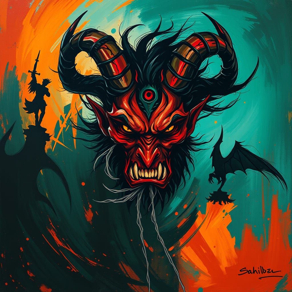 Dark Calibos Emerges from Vortex in Expressionist Masterpiec...