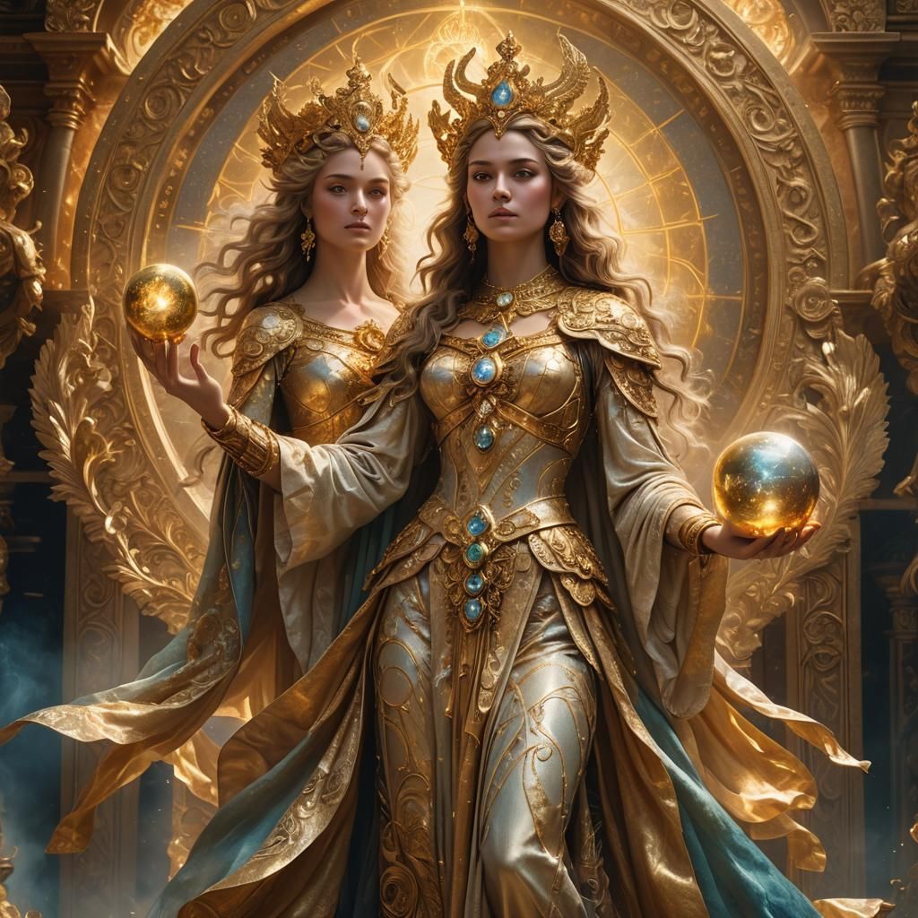 Libra Goddess Portrait in Baroque Fantasy Style