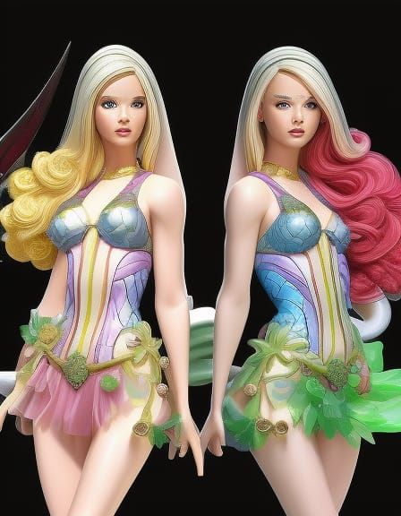 Marijuana Goddesses in Comic Book Art Style