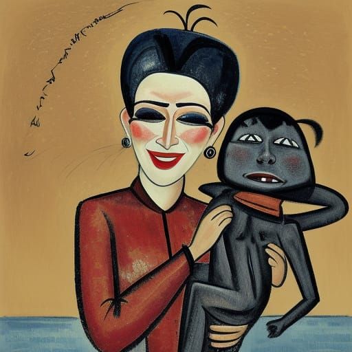 Abstract Figures Dancing Amidst Chaos