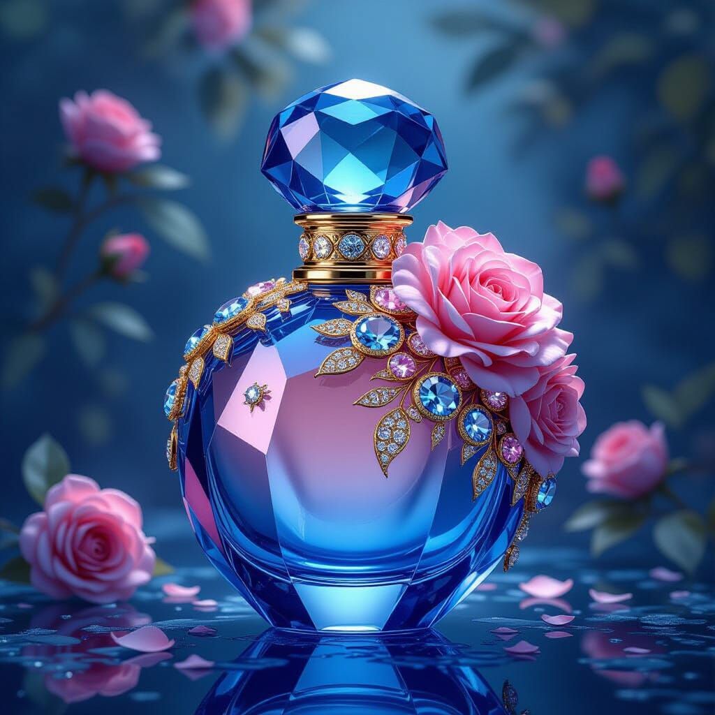 Porcupine Perfume Bottle with Klimt-Inspired Gold Accents