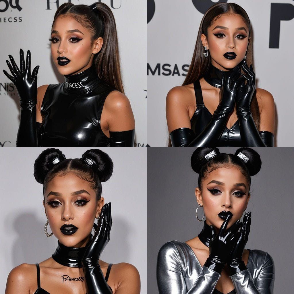 Pop Star Princess in Latex Attire