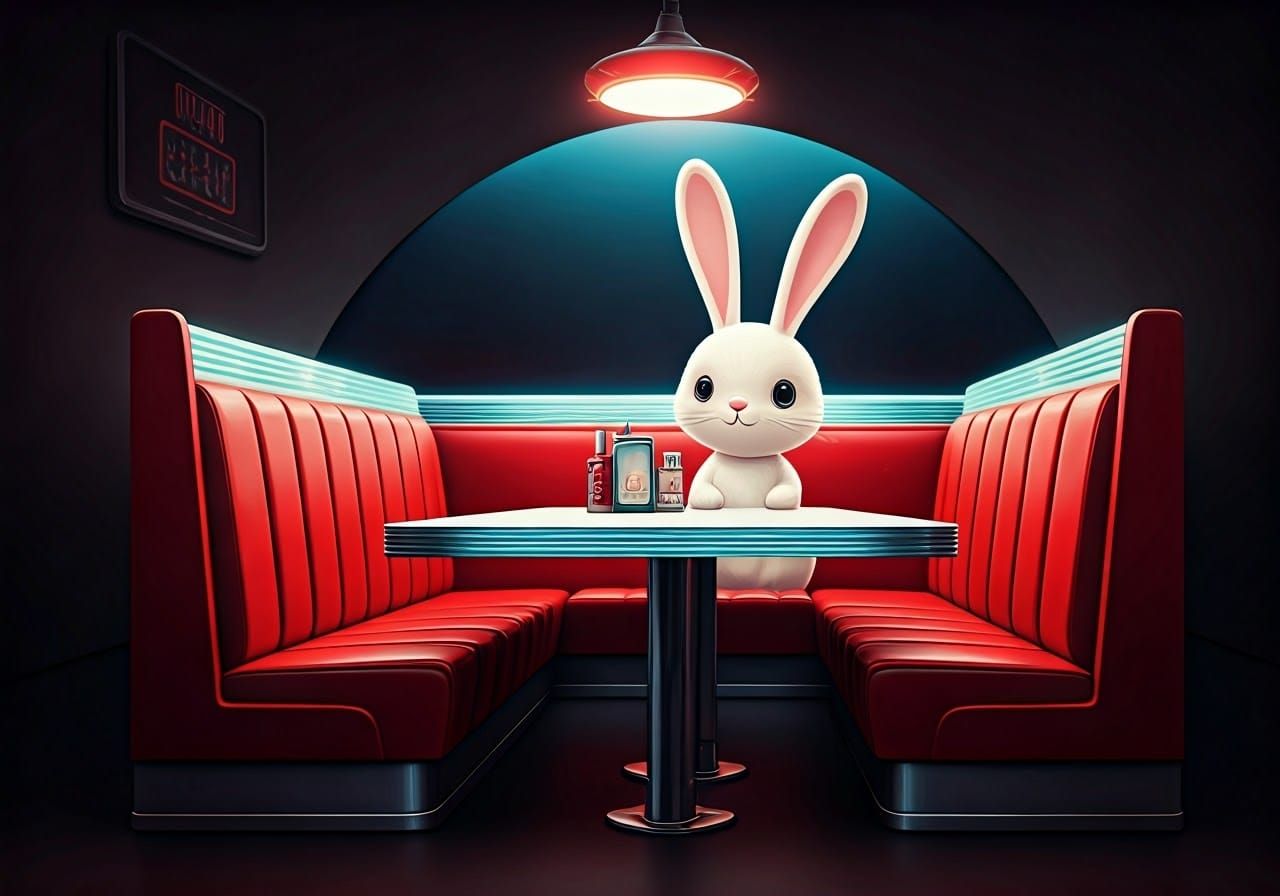 Retro Rabbit Diner in Chrome Accents