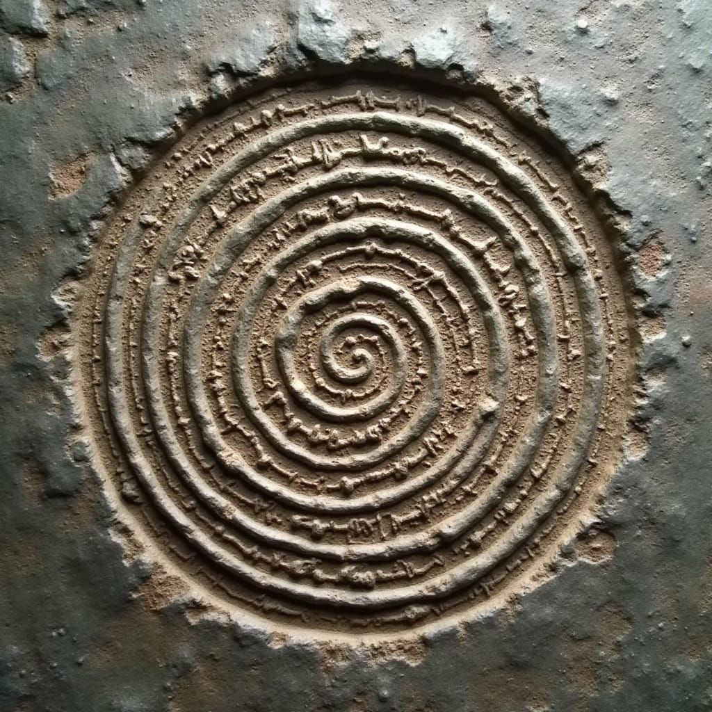 Ancient Irish Spirals in Prehistoric Glyph Art