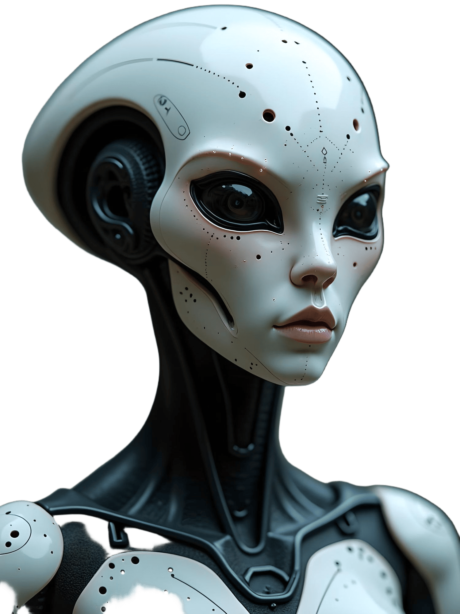 Humanoid Alien with Advanced Technology in 8K