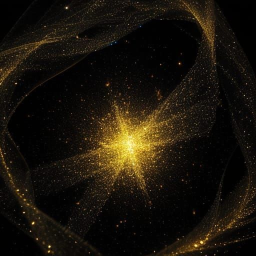 Glowing Light Sparkle in Darkness: Hyper-Realistic Digital A...