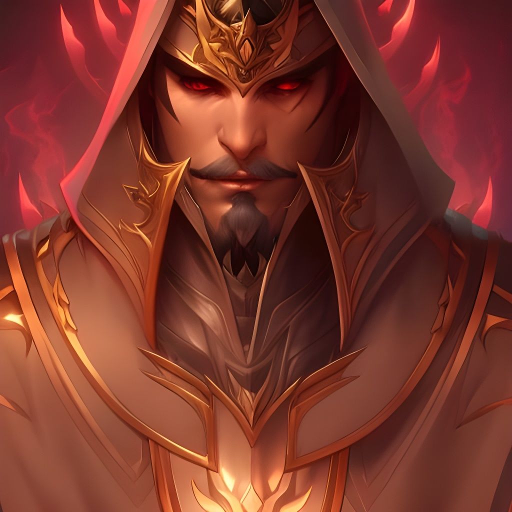 Vampire Lord Portrait in Art Nouveau Style