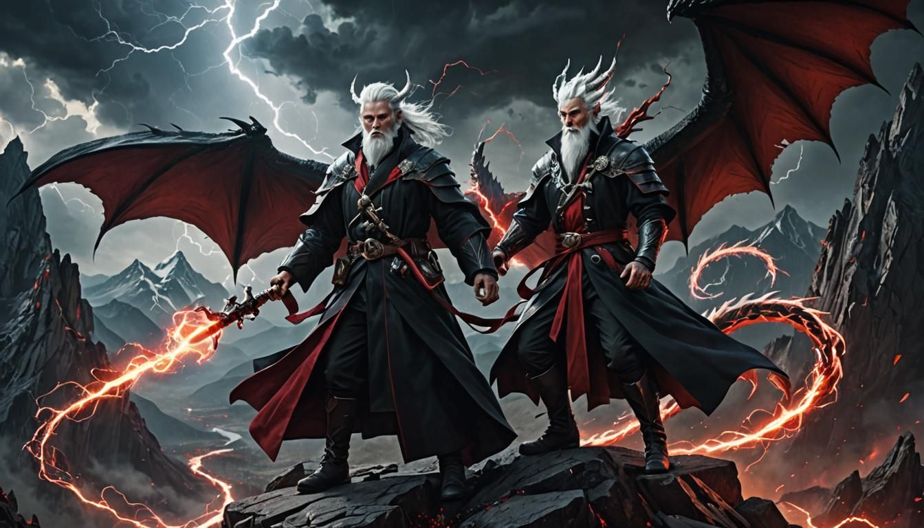 Wizard and Dragon Battle in Photorealistic 8K