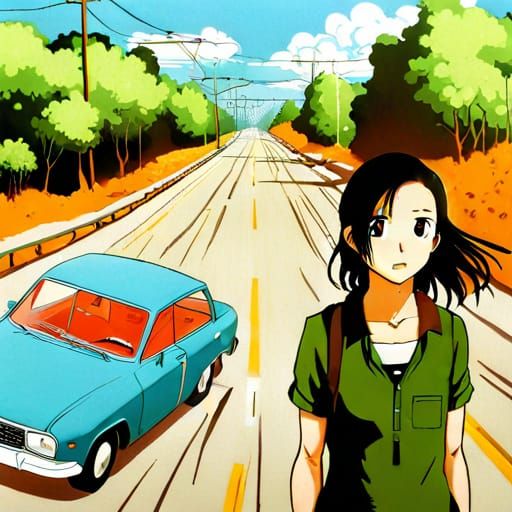 Anime Scene Inspired by Satoshi Kon's Style