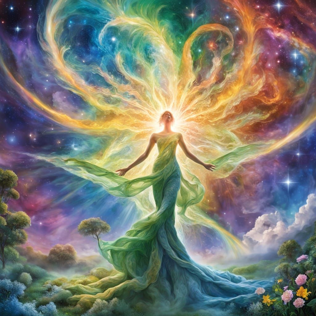 Radiant Astral Bloom Celestial Dream