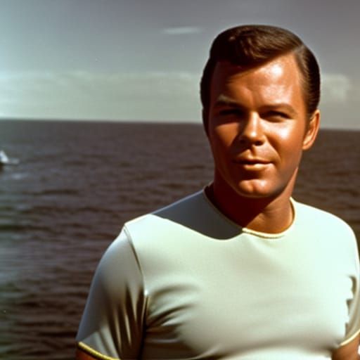 Young William Shatner as Captain Kirk Portrait