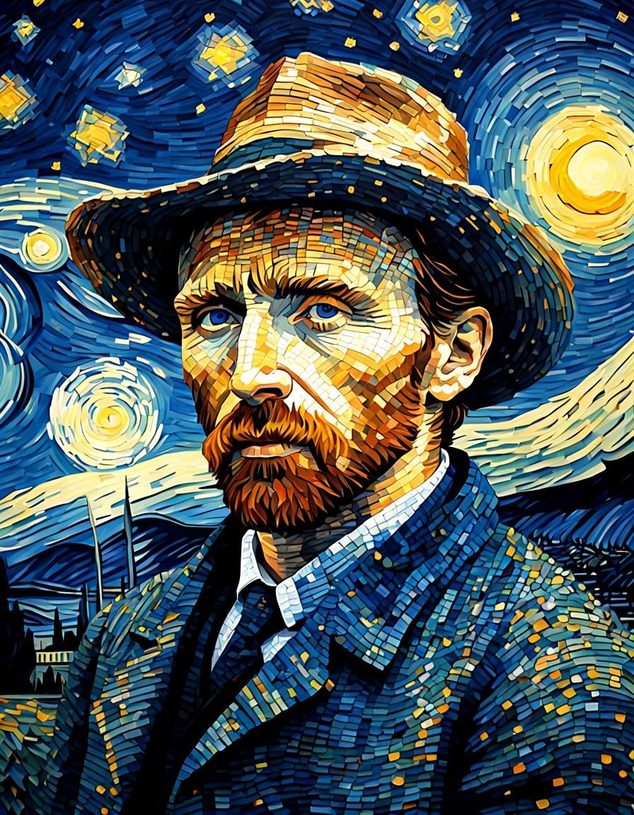 Dot by dot Pointilism masterpiece art :: Pointalism Portrait...